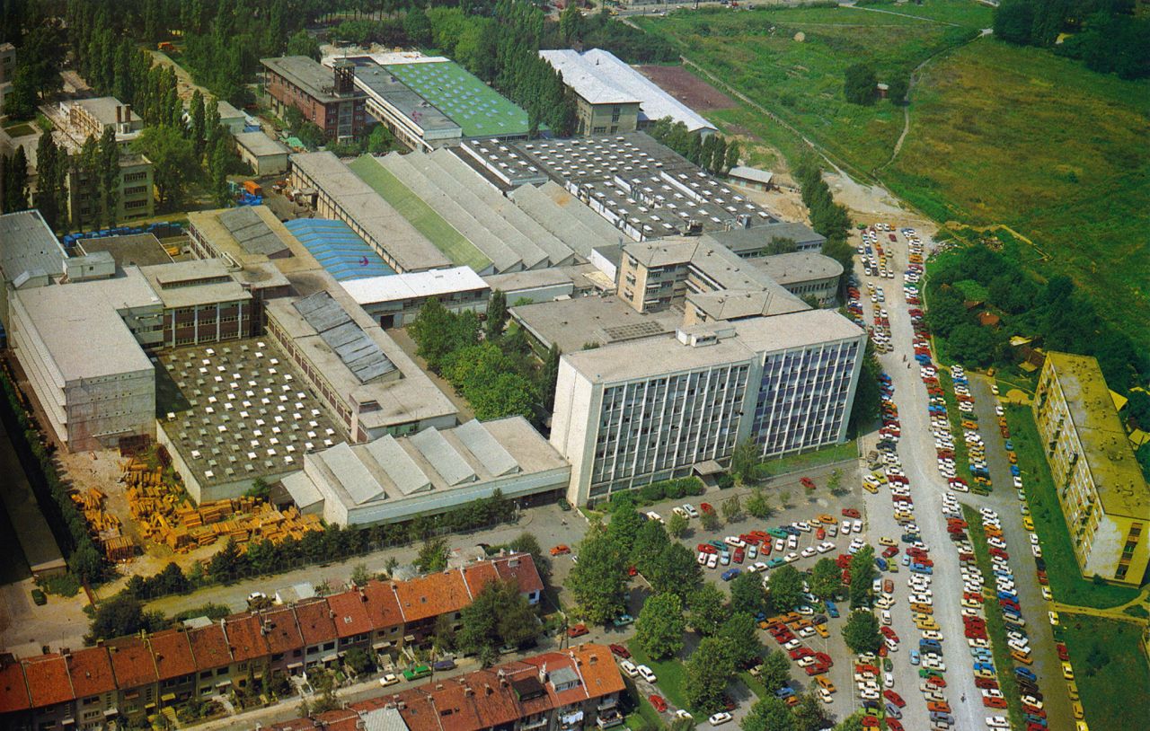 Tvornica telekomunikacijskih uređaja 'Nikola Tesla', Moskovska 45 (današnja Krapinska ulica), oko 1980. godine